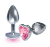 Silver Starter Jewel Plug - Heart Jewel